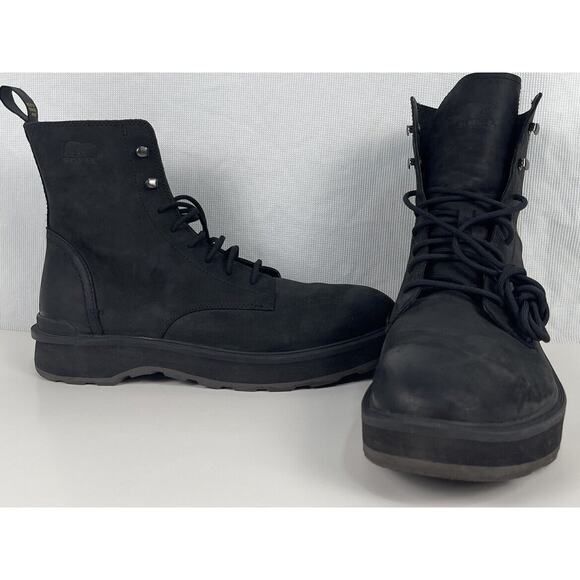 Sorel Men’s Hi-Line Lace Boots Upper Leather BLACK Size 11 Model NM 4804-010 - Picture 2 of 7